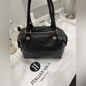 Convertible Black Leather Women's Bag